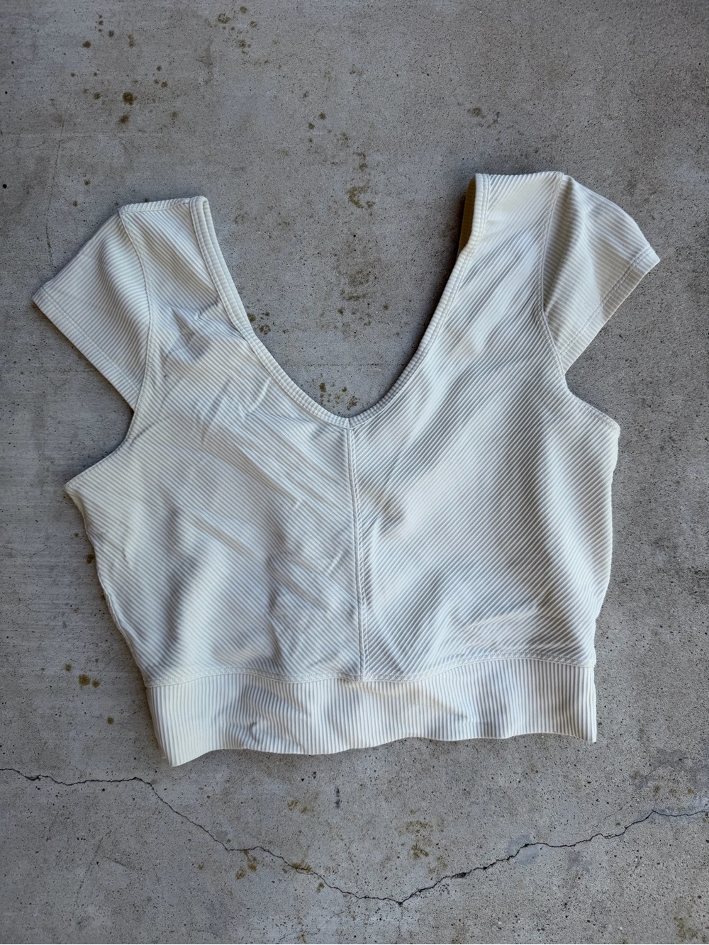 Lululemon Cap Sleeve Cream Crop top 6